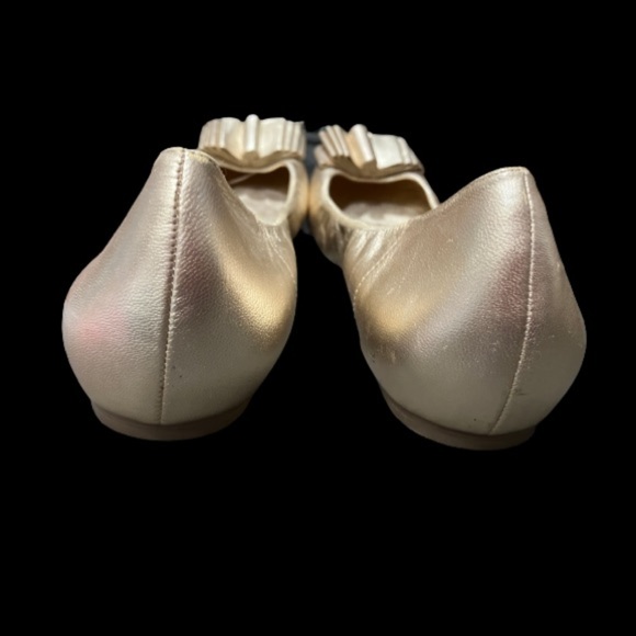 DKNY slip on metallic leather gold shoes sz 10 - Picture 5 of 7